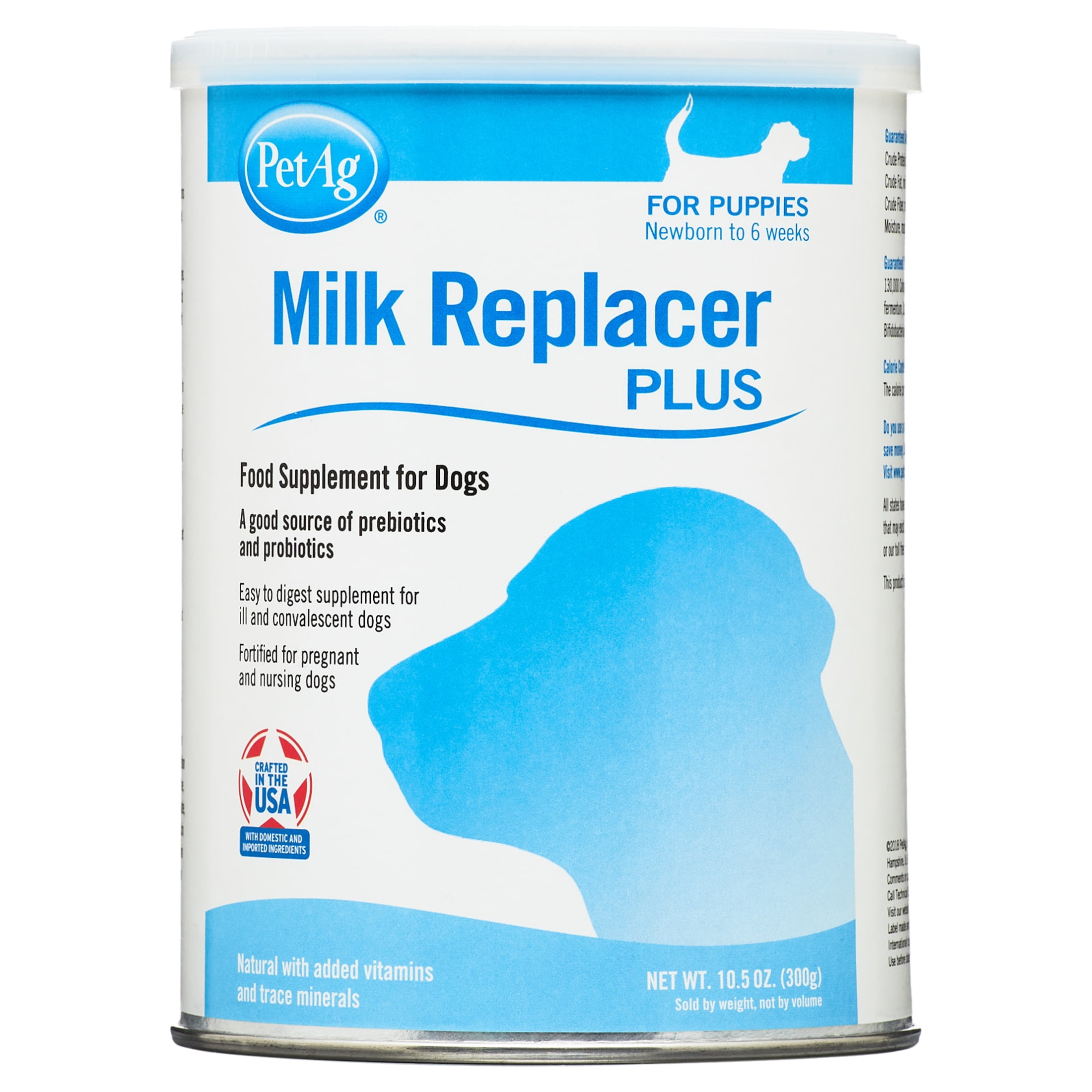 (2 pack) PetAg Milk Replacer Plus for Puppies, 10.5 oz.