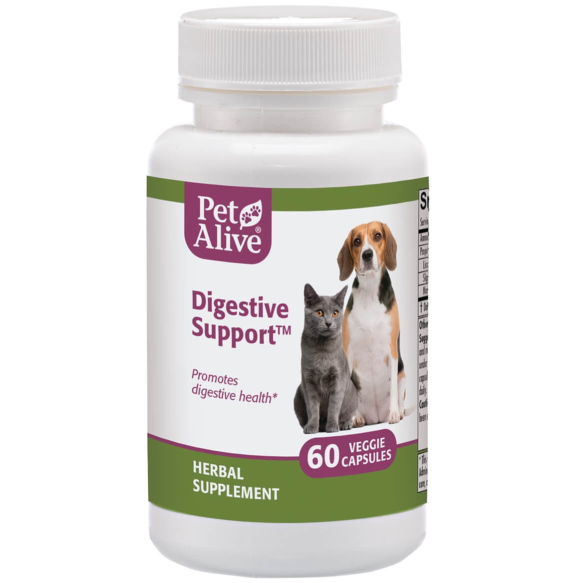 PetAlive Digestive Support - All Natural Herbal Supplement for Cat and ...