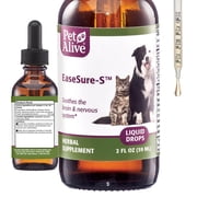 PetAlive EaseSure-S Nervous System Support for Dogs and Cats - Herbal Drops with Passion Flower, Skullcap, Ashwagandha, Wild Oat - Pet Involuntary Muscle Movements and Twitching - 2 Fl Oz
