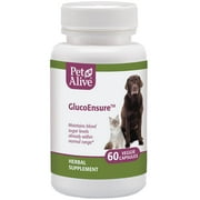 PetAlive GlucoEnsure - All Natural Herbal Supplement For Maintaining Blood Sugar (Glucose) Levels Already in the Normal Range in Pets
