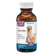 PetAlive Sinu-Rite  - Natural Homeopathic Formula For Allergy-Related Congestion and Acute Sinusitis in Dogs and Cats - 180 Tablets