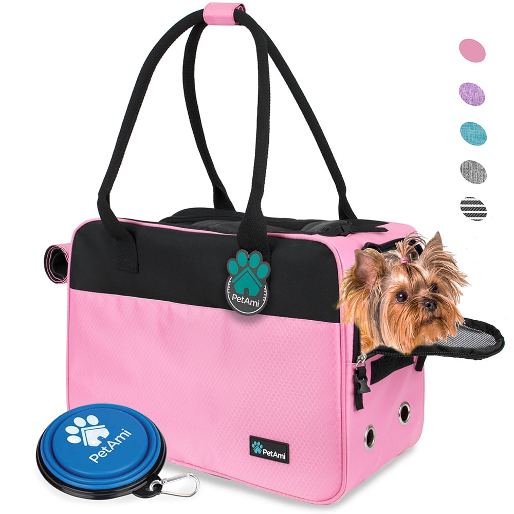 PetAmi Airline Approved Dog Purse Carrier, Pink 