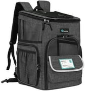 PetAmi Dog Backpack Carrier, Airline Approved Cat Backpacks For Carrying Small Large Cats, Pet Carrier Back Pack, Ventilated Soft Sided for Travel, Hiking, Camping, Max 18 lbs, Charcoal