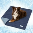 thumbnail image 1 of PetAmi Cooling Mat for Dog, Premium Pet Cooling Blanket for Crate Kennel, Indoor Cat Cool Sleeping Pad, Q-MAX Cold Sofa Couch Cover for Summer, Gray/Light Grey, Medium (29x40), 1 of 8