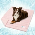 thumbnail image 1 of PetAmi Cooling Mat for Dog, Premium Pet Cooling Blanket for Crate Kennel, Indoor Cat Cool Sleeping Pad, Q-MAX Cold Sofa Couch Cover for Summer (Pink, Medium (29x40)), 1 of 8