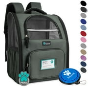 PetAmi Deluxe Pet Carrier Backpack, Grau