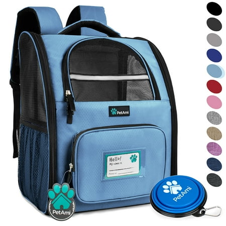 PetAmi Deluxe Pet Carrier Backpack, Light Blue