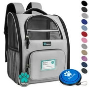 PetAmi Deluxe Pet Carrier Backpack, Light Gray