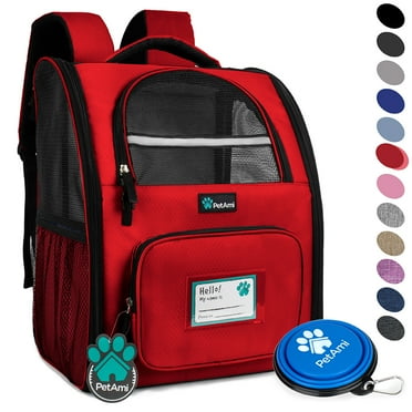 PetAmi Deluxe Pet Carrier Backpack, Red