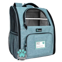PetAmi Dog Backpack Carrier For Small Large Cat, Pet, Puppy, Ventilated Pet Hiking Backpack Travel Bag, Airline Approved Cat Backpack Carrier, Camping Biking Dog Bag Up to 18lbs Pet, Teal Turquoise