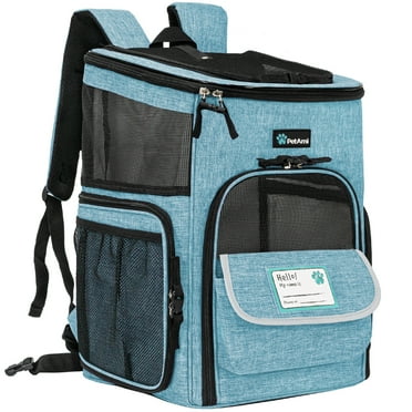 PetAmi Dog Backpack Carrier, Airline Approved Cat Backpacks For Carrying Small Large Cats, Pet Carrier Back Pack, Ventilated Soft Sided Dog Cat Bookbag for Travel, Hiking, Camping, Turquoise