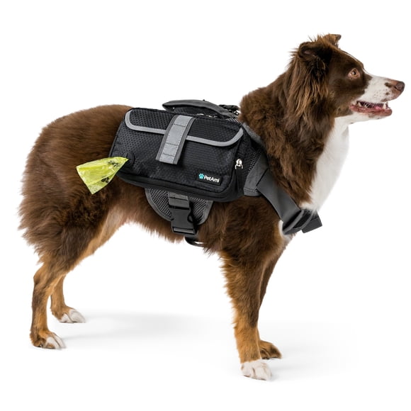 PetAmi Dog Backpack for Medium & Large Dogs, Saddle Bag for Dogs to Wear for Hiking, Pet Backpack Harness Dog Pack with Reflective Side Pockets for Walking Running