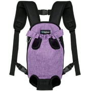 PetAmi Dog Carrier Backpack, Adjustable Pet Cat Front Carrier Backpack, Ventilated Dog Chest Carrier for Hiking Camping Travel, Sling Bag for Small Medium Dog C