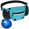 thumbnail image 1 of PetAmi Dog Fanny Pack, Treat Pouch for Dog Walking, Training, Built in Poop Bag Dispenser, Water Bottle Holder, Collapsible Bowl, Pet Treat Waist Belt for Hiking, Running, Kibbles (Turquoise), 1 of 7