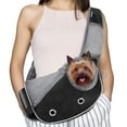 thumbnail image 1 of PetAmi Dog Sling Carrier for Small Dogs, Puppy Carrier Sling Purse, Dog Bags For Traveling, Carrying Bag to Wear Medium Cat, Adjustable Crossbody Pet Sling Travel, Poop Bag Dispenser, Max 5 lbs, Black, 1 of 7