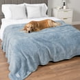 thumbnail image 1 of PetAmi Dog Blanket for Large Dogs Blue, Fluffy Soft Puppy Blanket, Sherpa Fleece Cat Blanket for Kitten, Calming Pet Blanket Throw for Bed Washable Sofa Couch Cover, X-Large 60x80, 1 of 7