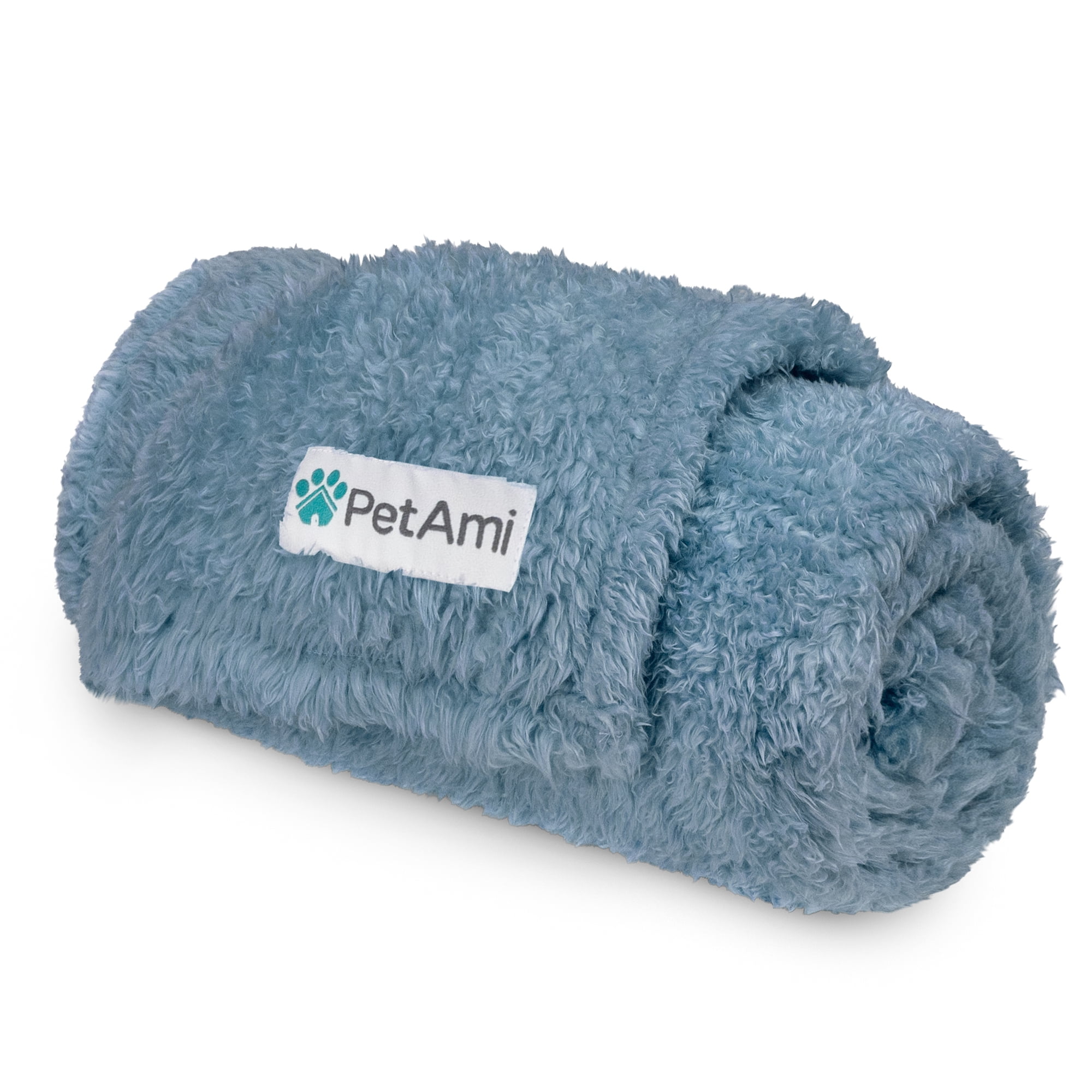 Small Dusty Blue Sherpa Fleece Pet Blanket