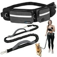 thumbnail image 1 of PetAmi Hands Free Dog Leash, Dog Running Leash Belt Bag for Walking, Jogging, Dog Waist Double Zipper Pouch with Poop Bag Dispenser, Dual Padded Handles Reflective Bungee Leash, Single, 1 of 7