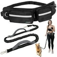 thumbnail image 1 of PetAmi Hands Free Dog Leash, Dog Running Leash Belt Bag for Walking, Jogging, Dog Waist Double Zipper Pouch with Poop Bag Dispenser, Dual Padded Handles Reflective Bungee Leash, Single, 1 of 7