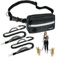 thumbnail image 1 of PetAmi Hands Free Dog Leash, Dog Running Leash Belt for Walking Jogging, Dog Waist Zipper Pouch Fanny Pack with Poop Bag Dispenser, Dual Padded Handle Bungee Leash for Small Medium Large Dogs, Double, 1 of 7