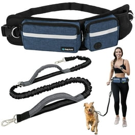 Hands Free Dog Leash with Waist Belt Adjustable Dog Running Leash Belt with Dual Bungees for 2 Dogs Reflective Shock Absorbing Sturdy Dual Dog Lead Leashes for Outdoor Activities Black Blue Walmart ...