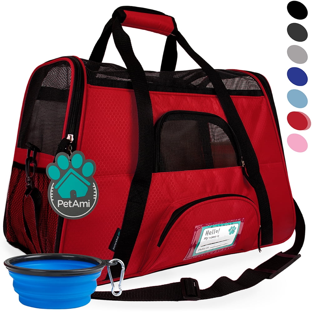 Large Red Soft Sided Airline Approved Pet Carrier