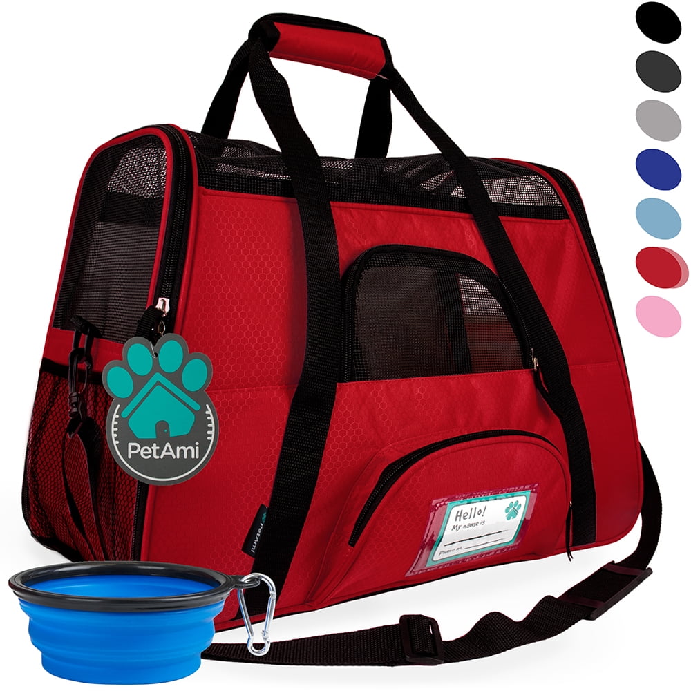 Medium Red Soft Sided Airline Approved Pet Carrier