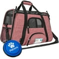 thumbnail image 1 of PetAmi Airline Approved Pet Carrier for Cat, Soft Sided Dog Carrier Small Dog, Cat Travel Supply Accessories Indoor Cats, Ventilated Pet Carrying Bag Medium Large Kitten Puppy, Small Heather White Red, 1 of 7