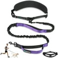 thumbnail image 1 of PetAmi Heavy Duty Hands Free Dog Leash, Adjustable Waist Belt for Large Dog Walking Up to 125 lbs, Bungee Leash for Pet Running, Hiking, Reflective Safety for Jogging, Biking, Purple Handle, 1 of 8
