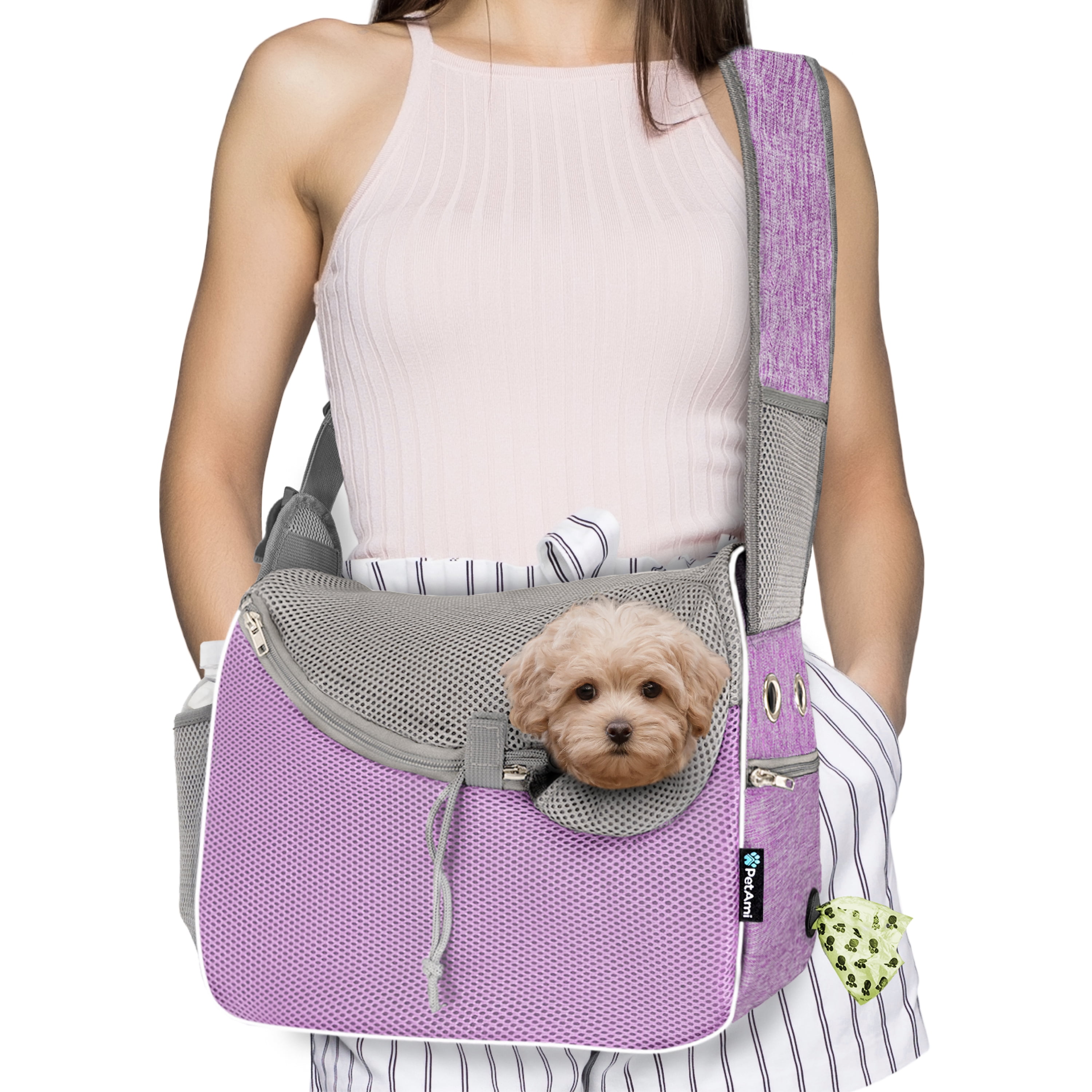 Borsa Porta Animali Sling Regolabile - Zaino Tracolla Per Cani Piccoli, Hands-Free - Foto 13