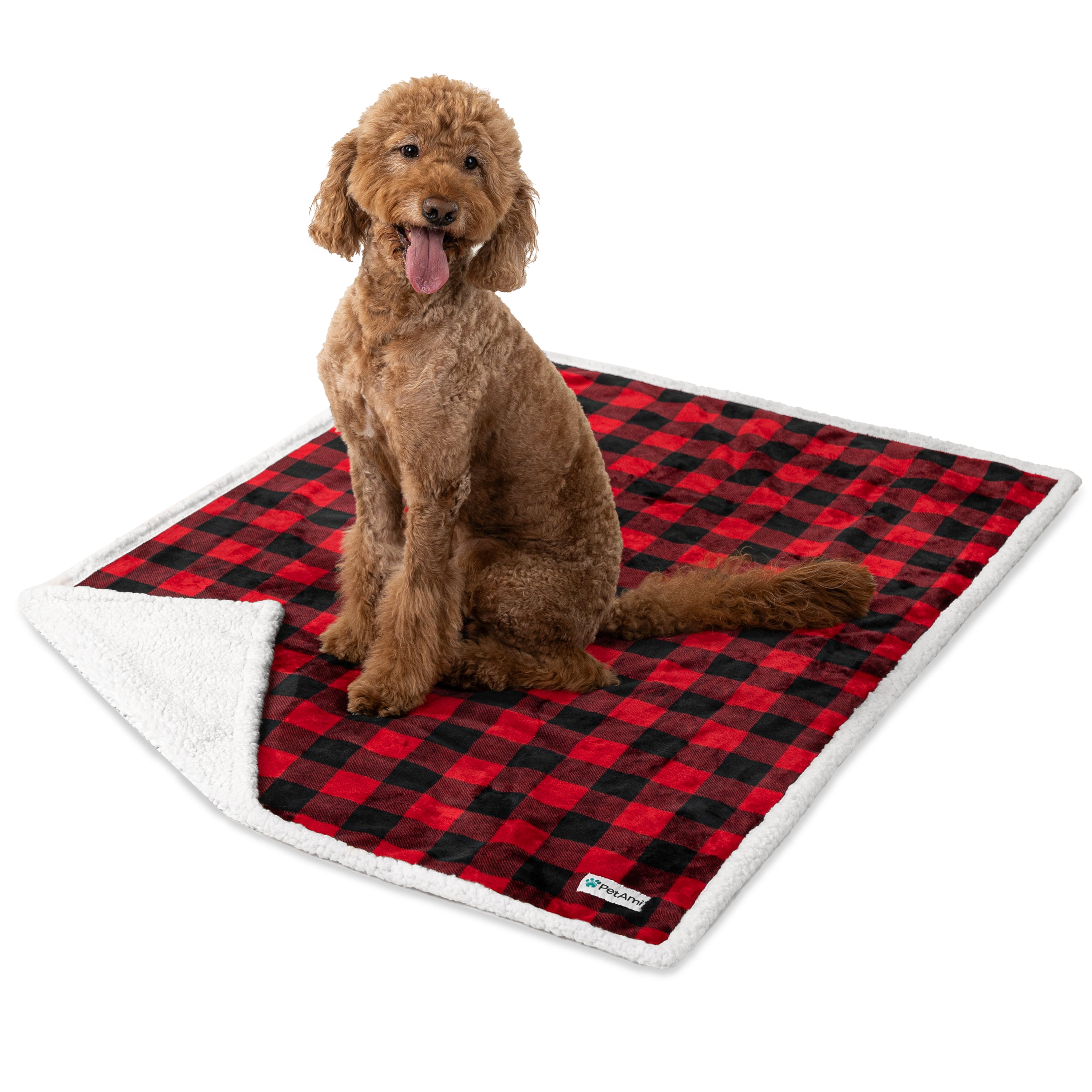 PetAmi Checkered Outdoor Pet Blanket