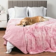 thumbnail image 1 of PetAmi WATERPROOF Dog Blanket For Large Dog, Calming Pet Blanket Bed Couch Cover Protector, Washable Sherpa Faux Fur Throw for Sofa Furniture Protection, Soft Fluffy 60x80 Tie-Dye Pink, 1 of 9