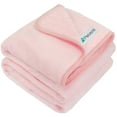thumbnail image 1 of PetAmi Waterproof Dog Blanket For Large Giant Dogs, Pee Proof Pet Blanket Sherpa Fleece Crate Cover, Reversible Cat Throw Bed Kennel Protector, Soft Plush Washable Pad (Queen 90x90, Pink), 1 of 7
