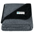 thumbnail image 1 of PetAmi Waterproof Dog Blanket, Leakproof Puppy Blanket for Medium Large Dogs, Furniture Sofa Couch Cover Protector, Fleece Pet Throw Indoor Cat Kitten, Reversible Washable Soft Plush, 40x60 Black Gray, 1 of 7