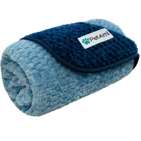 PetAmi Waterproof Dog Blanket, Leakproof Puppy Blanket, 29x40 Navy Blue