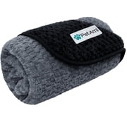 PetAmi Waterproof Dog Blanket, Leakproof Puppy Blanket, 29x40 Black Gray