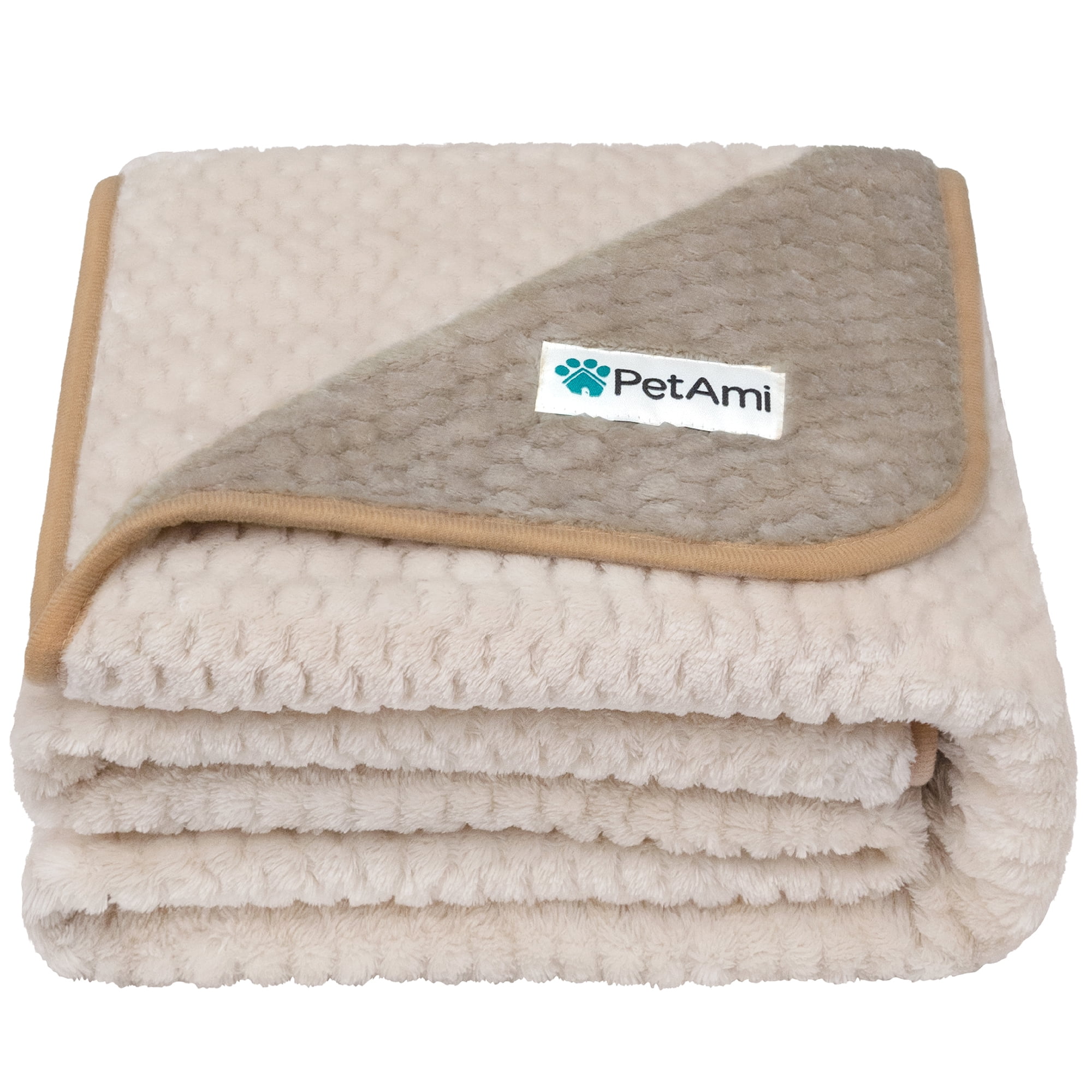 Taupe XL Reversible Fleece Sherpa Pet Blanket