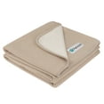 thumbnail image 1 of PetAmi Waterproof Dog Blanket For Small Medium Dog, Pet Puppy Blanket Couch Cover Protection, Fleece Cat Washable Throw, Couch Sofa Furniture Protector, Reversible Soft Plush, 29x40 Taupe/Beige, 1 of 8
