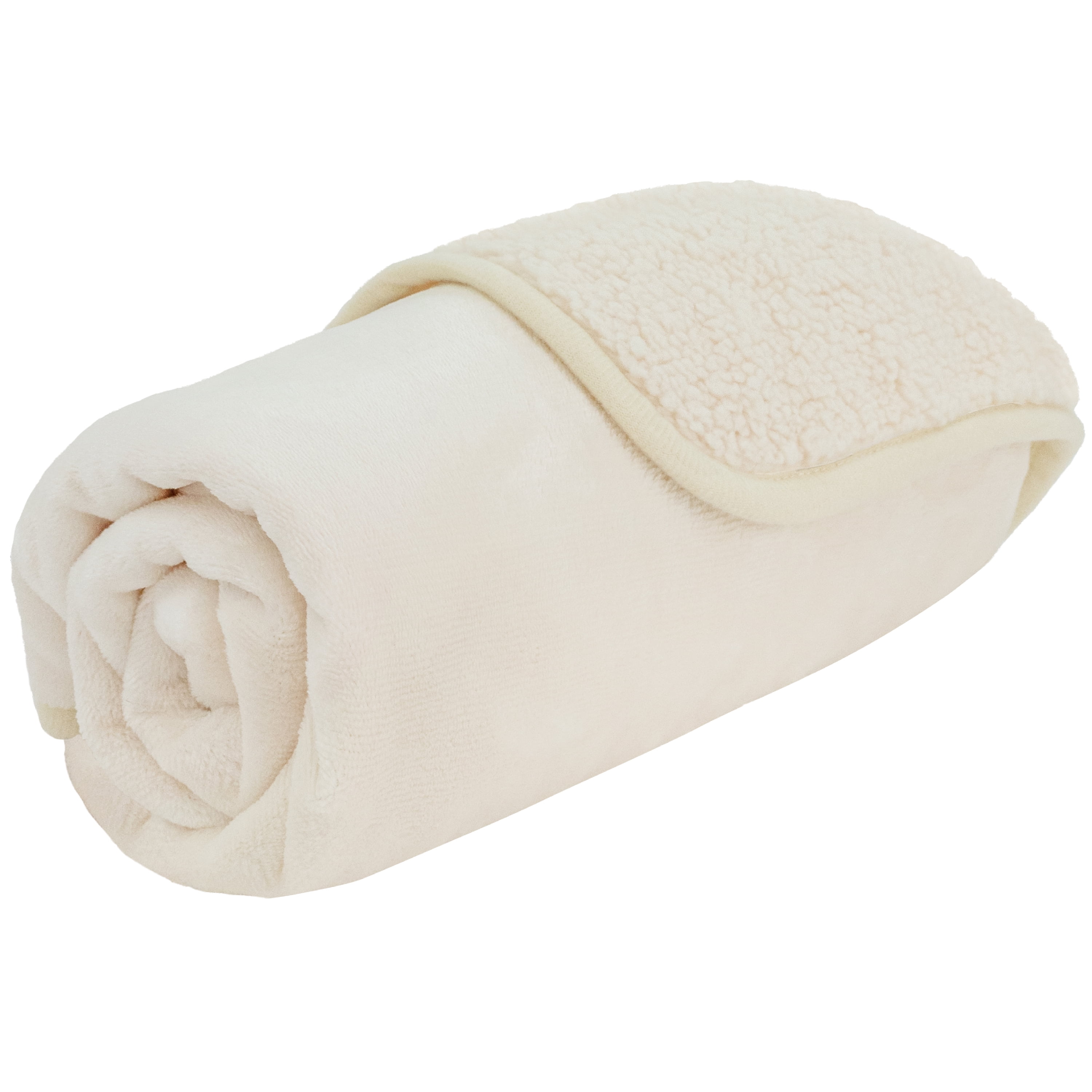 Medium Beige Waterproof Sherpa Fleece Dog Blanket