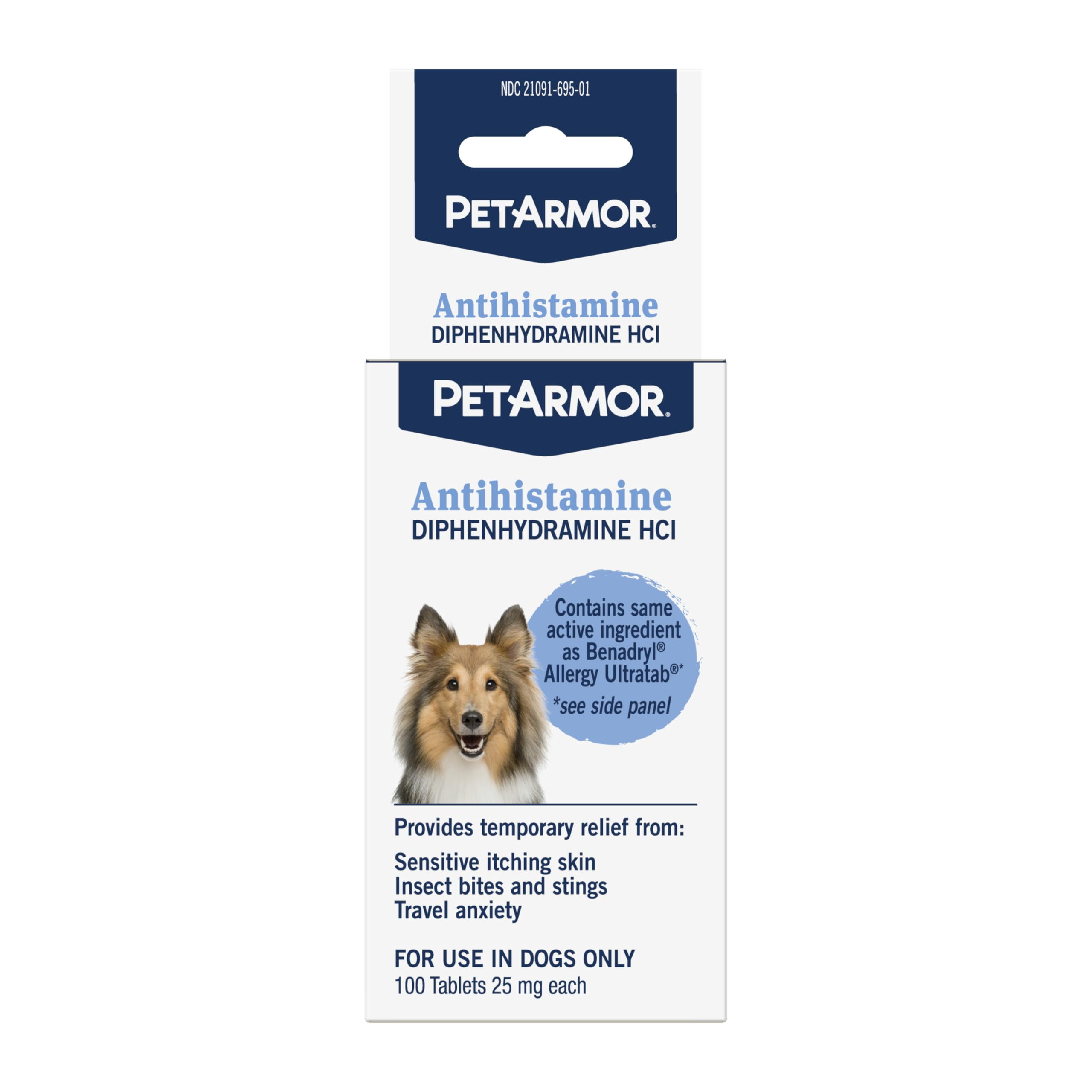 PetArmor Antihistamine Allergy Relief for Dogs, EasytoUse Allergy