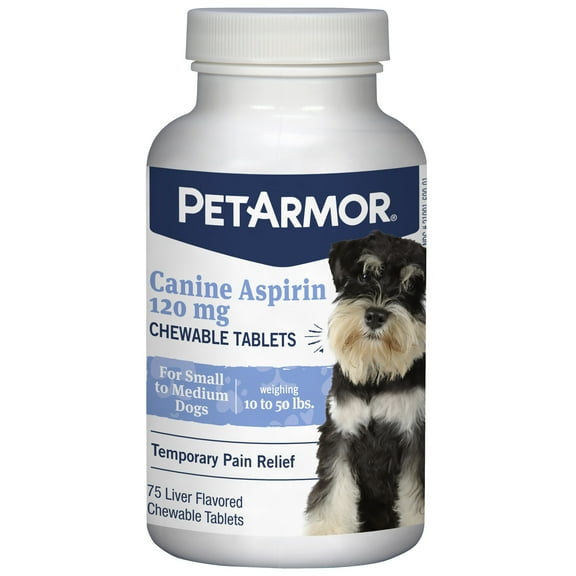 PetArmor Aspirin Chewable Tablets for Dogs, SM 75ct