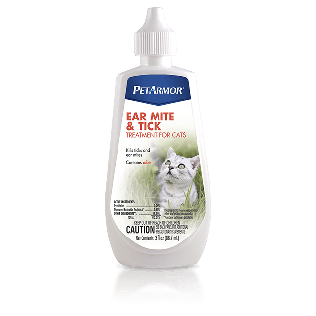 PetArmor Ear Mite & Tick Treatment for Cats, 3 oz.