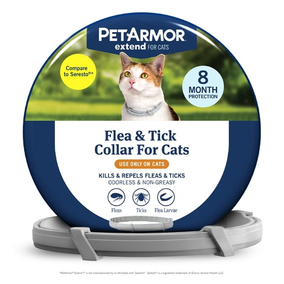 PetArmor Extend Flea & Tick Treatment & Prevention Collar for Cats, 8 Months of Protection, 1 Count