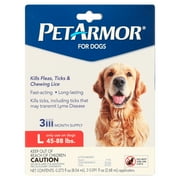 PetArmor Flea & Tick Prevention for Dogs (45-88 lbs), 3 Treatments