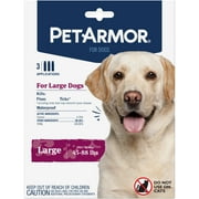 PETARMOR Flea & Tick Treatment for Large Dogs, 45 to 88 Pounds, 3 Monthly Applications