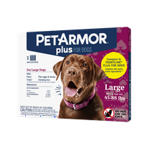 PetArmor Plus Flea & Tick Prevention for Large Dogs 45-88 lbs, 3 Month Supply