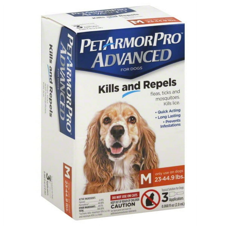 PetArmorPro Advanced Flea Tick and Mosquito Topical Solution for Dogs 23 44.9 lbs 3 count Walmart