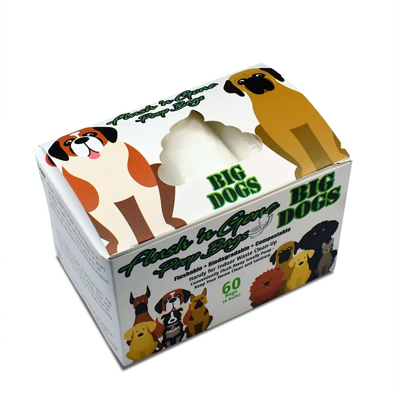 PetBro Flush n Gone Flushable Biodegradable Poop Bag for BIG Dogs