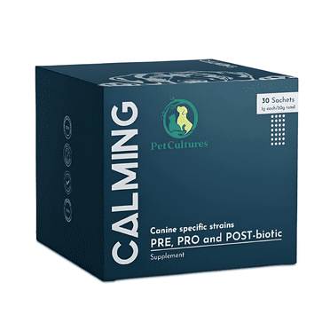 PetCultures Dog Probiotics with L-Theanine & L-Tryptophan. Anxiety Relief for Dogs. 30 ct Dog Calming
