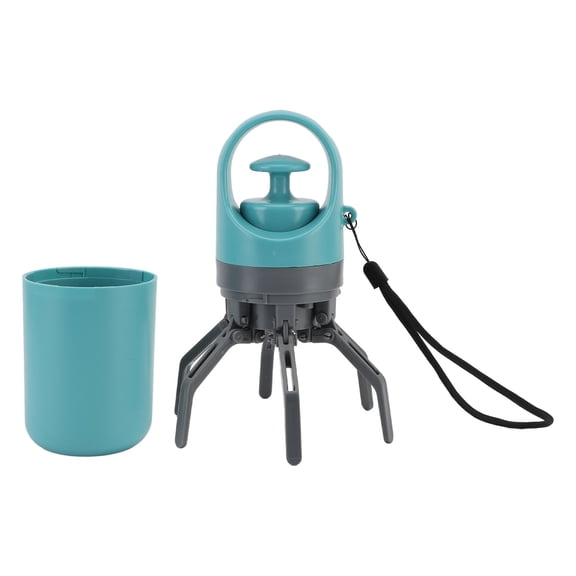 PetEasy 6-Claw Dog Pooper Scooper - Portable Waste Picker with Bag Dispenser for Easy Cleanups